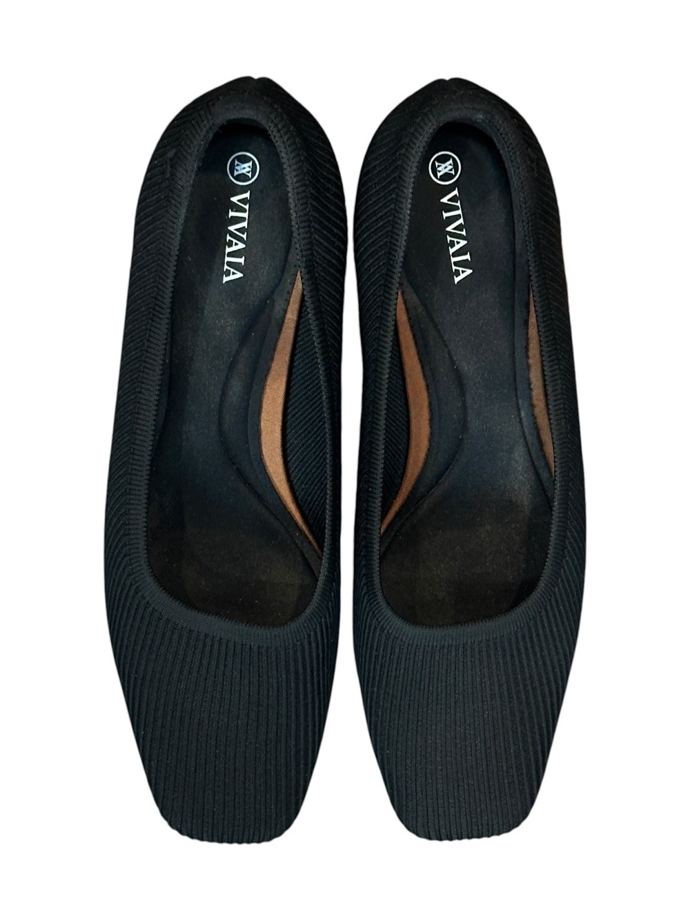 VIVAIA Megan Square-Toe Woven Chunky Block Heels Black Women’s US9/EU40 $179 - Picture 2 of 7